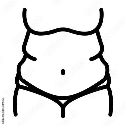 obesity line icon