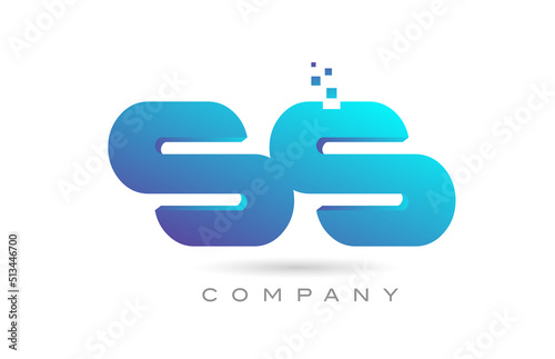 SS alphabet letter logo icon combination design. Creative template for business and company