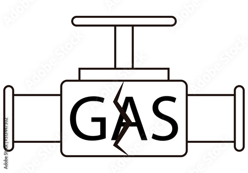 Icono de corte al suministro de gas.