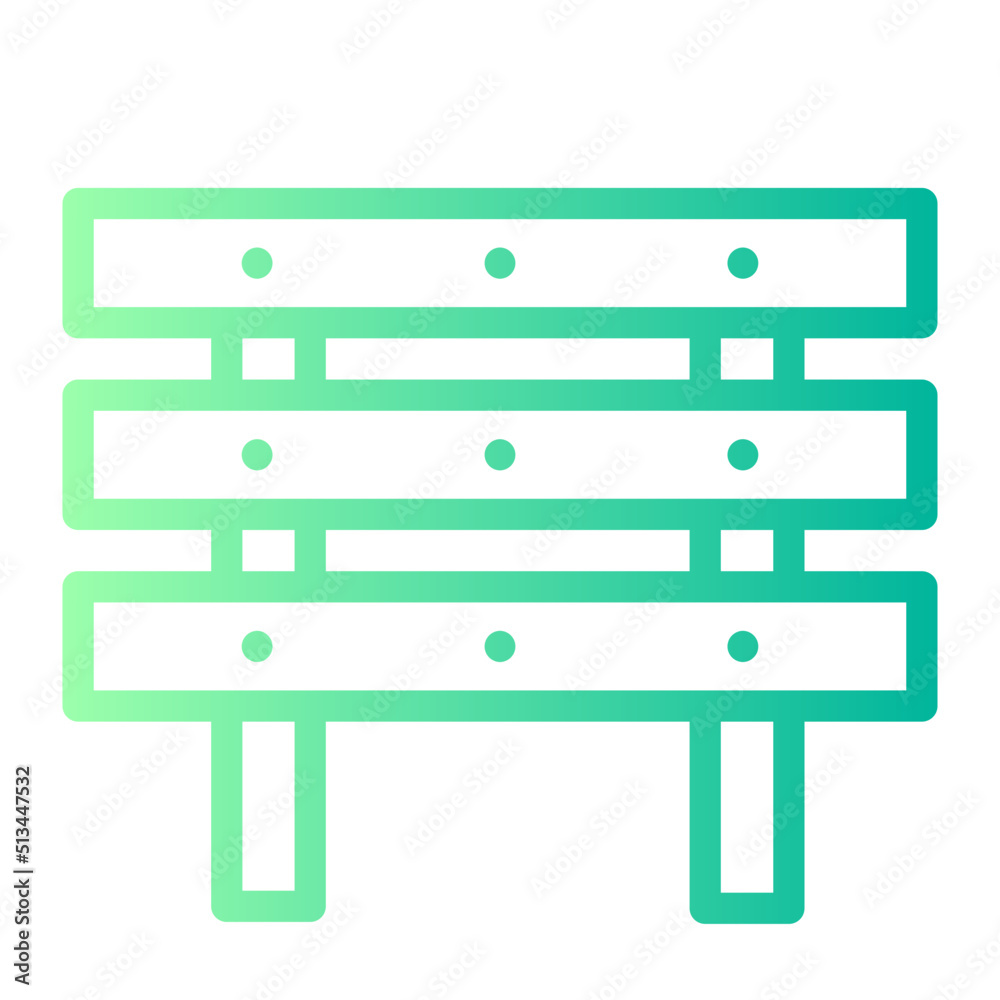 Fence gradient icon Fence gradient icon