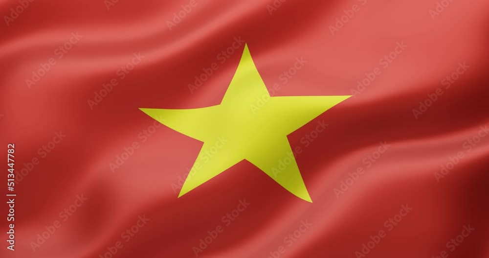 4K 3D Seamless loop animation of the Vietnam flag. Accurate dimensions and official colors. Symbol of patriotism and freedom. 4K 3D Seamless loop animation of the Vietnam flag. Accurate dimensions and official colors. Symbol of patriotism and freedom.