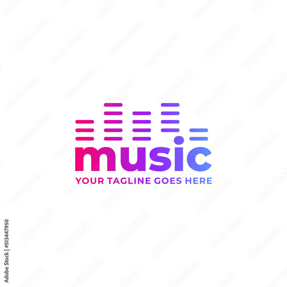 Music wave logo vector. Audio wave logo Music wave logo vector. Audio wave logo