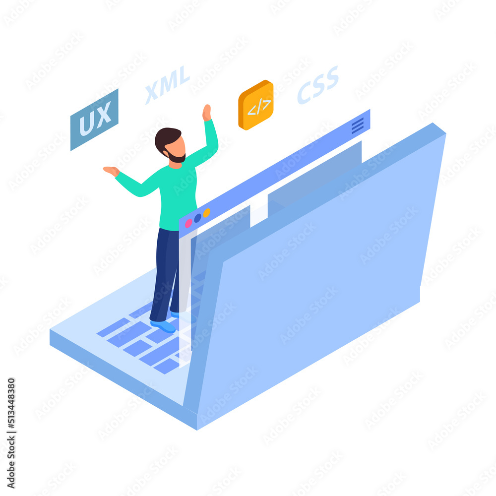Laptop Web Development Composition Laptop Web Development Composition