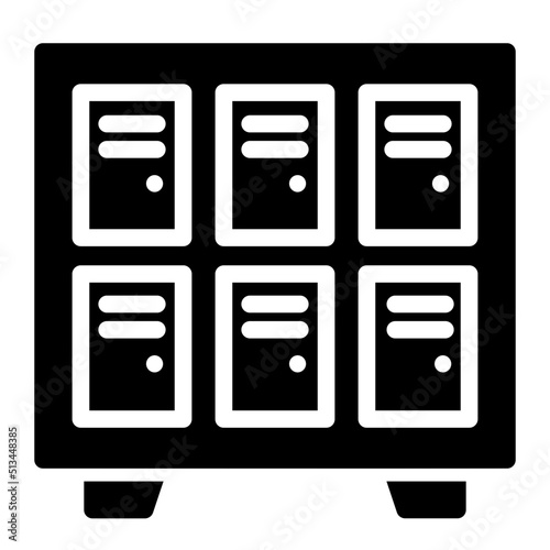 locker room glyph icon