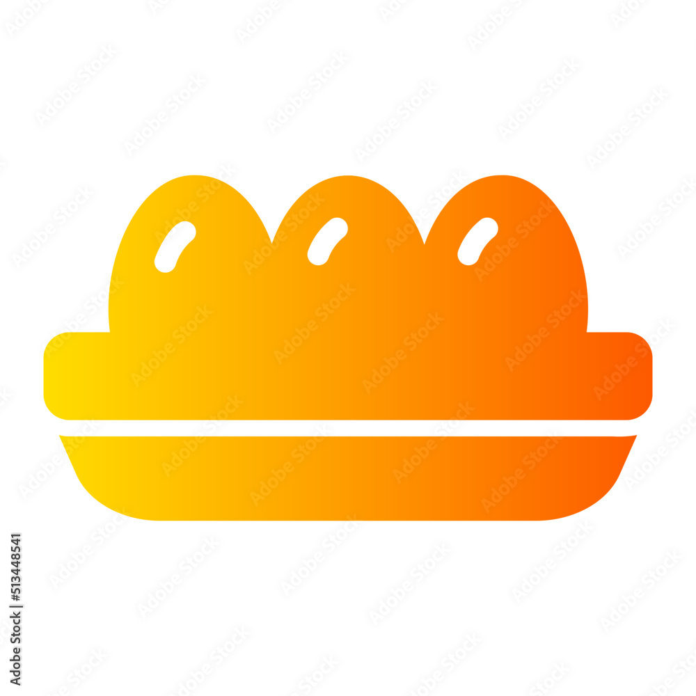 Eggs gradient icon