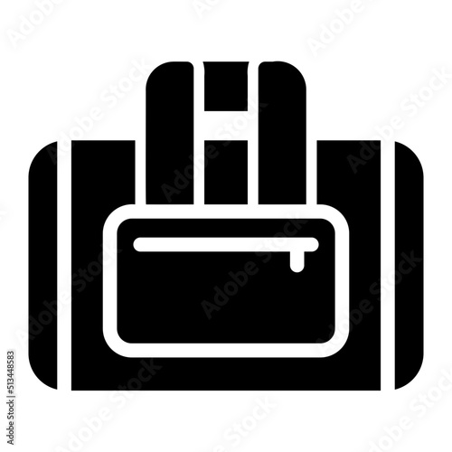 duffle bag glyph icon