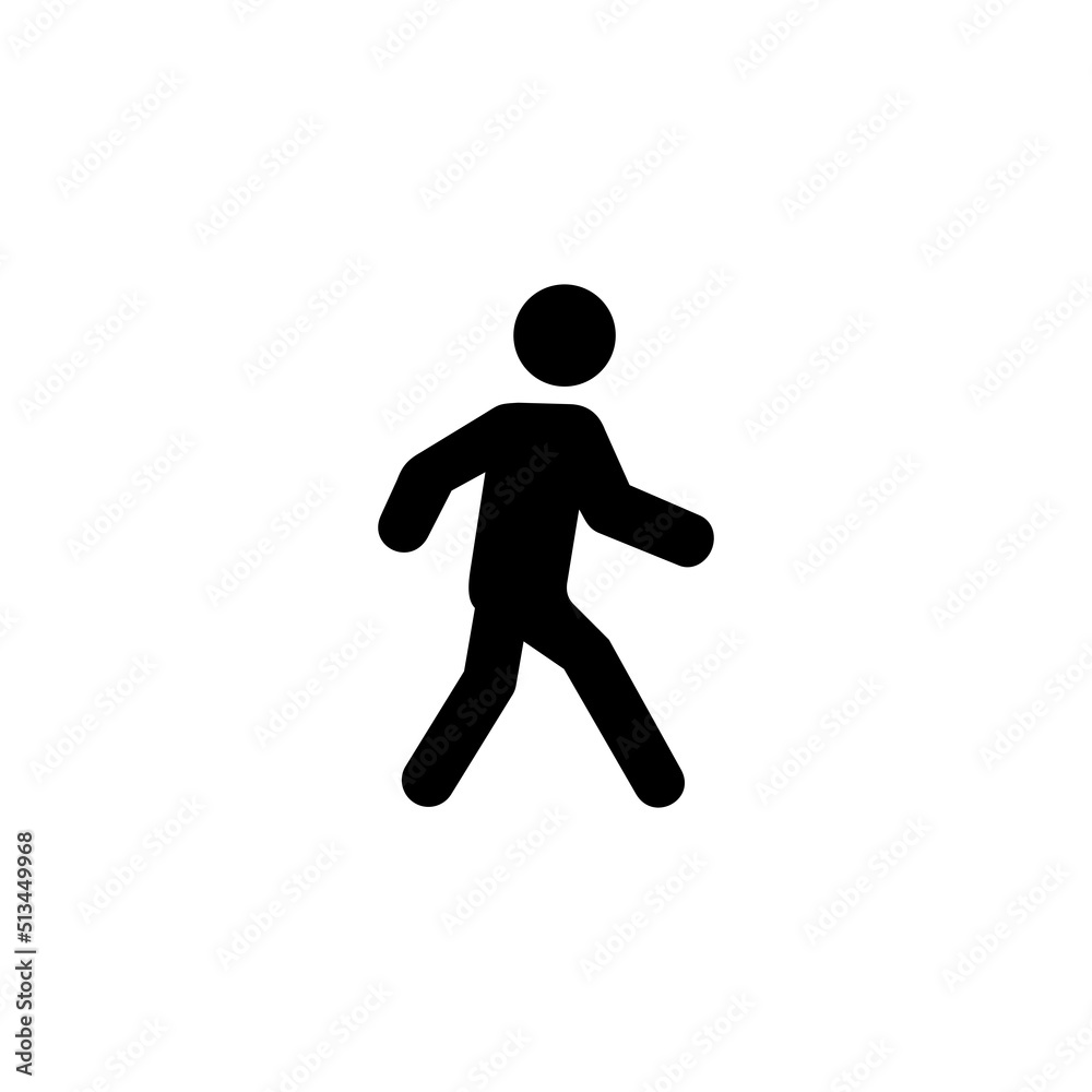 Walk simple flat icon vector Walk simple flat icon vector