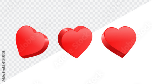 heart icon sign, like favorite icon, social media notification icons, post reactions for social network. social media hearts symbol shape, 3d rendering, 3d illustration