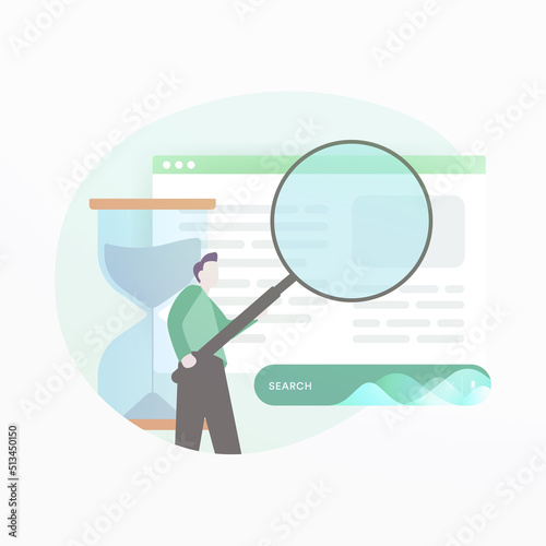 Exit rate, time on page or dwell time seo concept. Search engine optimization analytics metrics