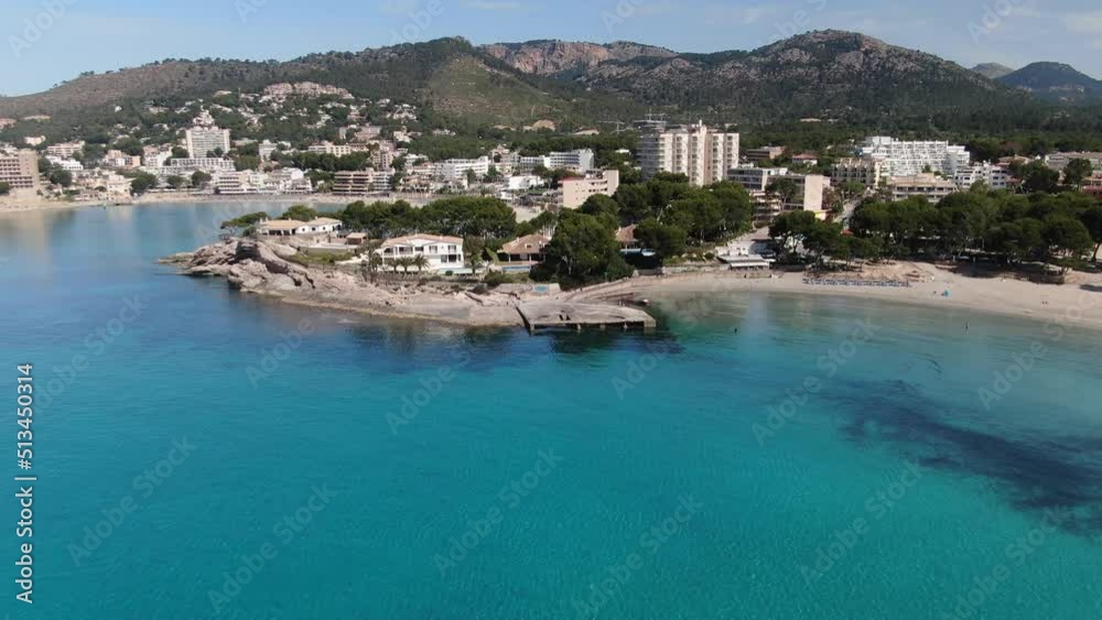 Beautiful panoramic view of the seacoast of Majorca with an amazing turquoise sea,. Concept of summer, travel, relax, hotel, holiday and enjoy Beautiful panoramic view of the seacoast of Majorca with an amazing turquoise sea,. Concept of summer, travel, relax, hotel, holiday and enjoy