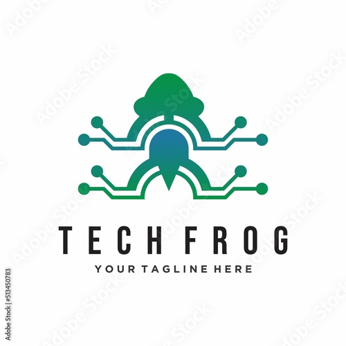 Technology Frog Logo designs Vector