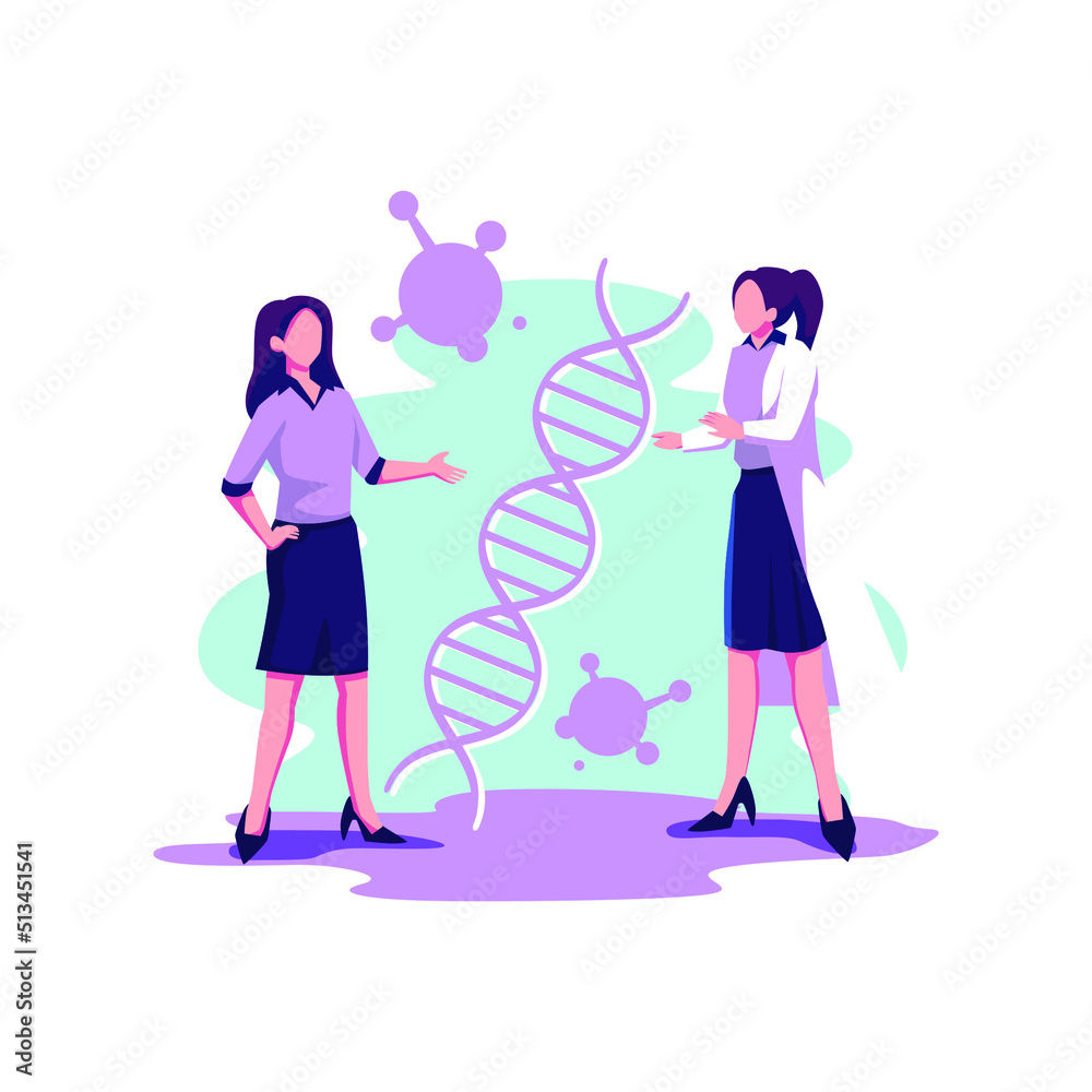 Bioethics flat style illustration vector design Bioethics flat style illustration vector design