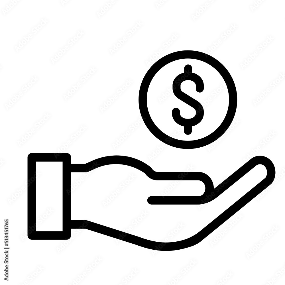 Salary, sell, money, business, buy, hand glyph icon Salary, sell, money, business, buy, hand glyph icon