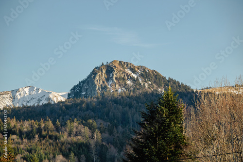 mountains in the snow