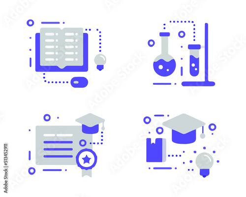 Education and university lab related flat icon vector