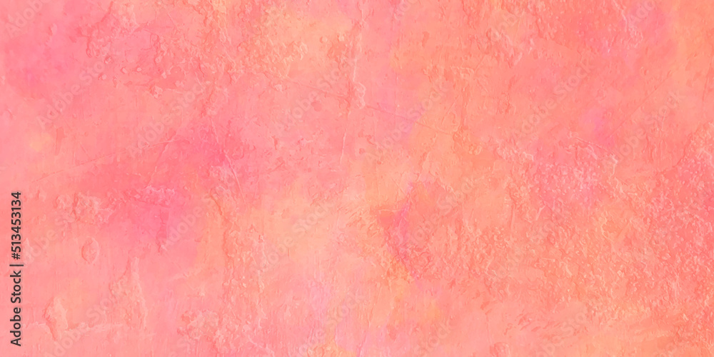 Abstract pink painted wall with watercolor, bright and shinny pink watercolor background with space, pink texture for any design and wallpaper.