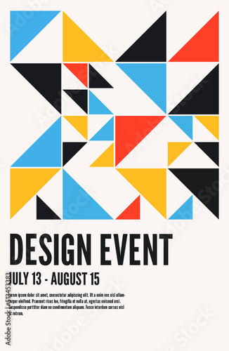 Poster estilo bauhaus elegante para evento