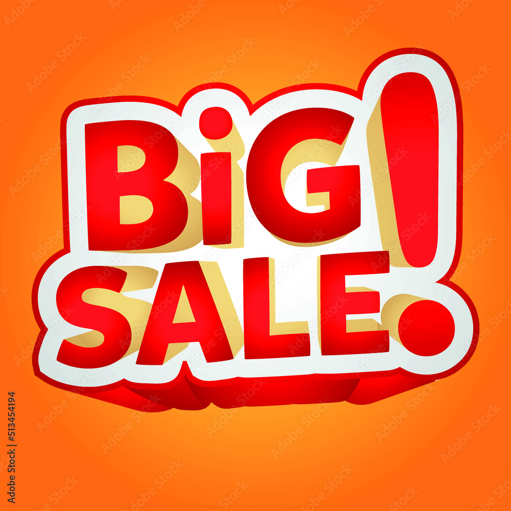 Big sale logo vector banner Big sale logo vector banner