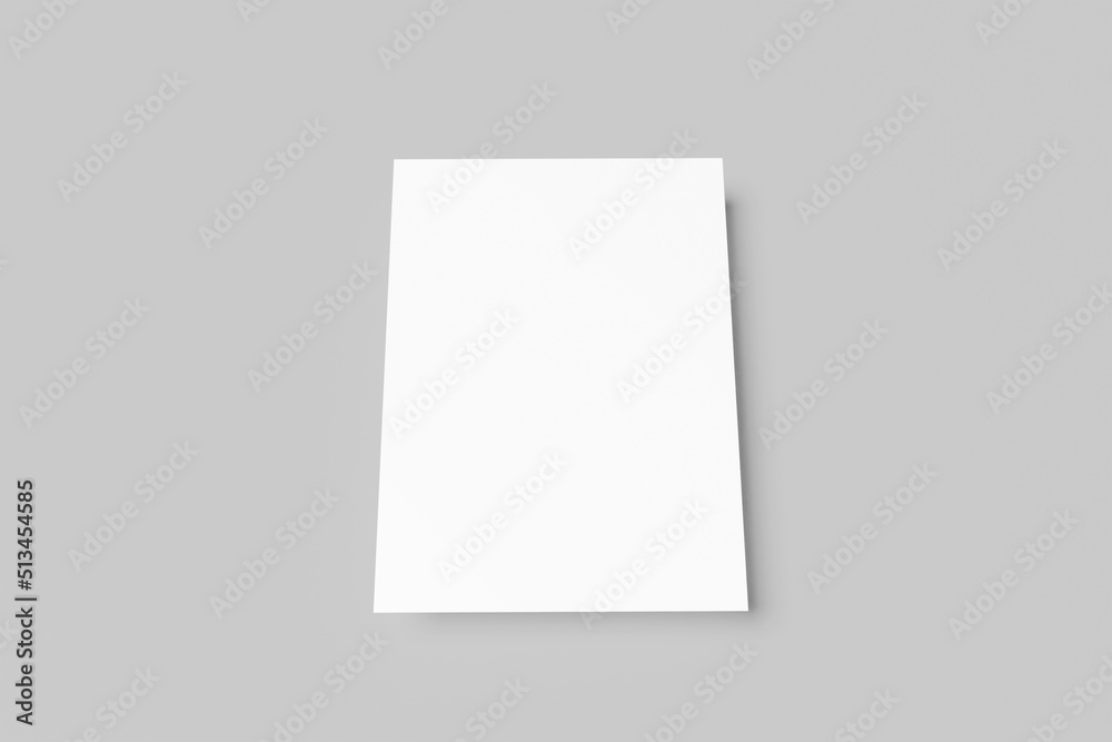 Blank flyer poster isolated on grey background to replace design Blank flyer poster isolated on grey background to replace design