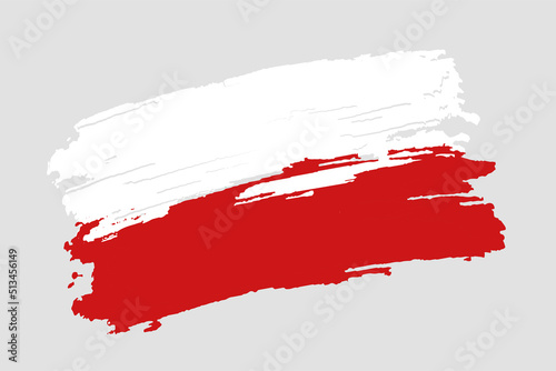 Happy independence day of Poland with creative brush flag background