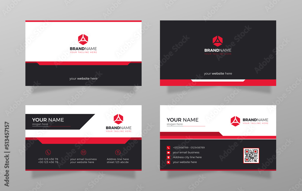 Corporate business card template design.