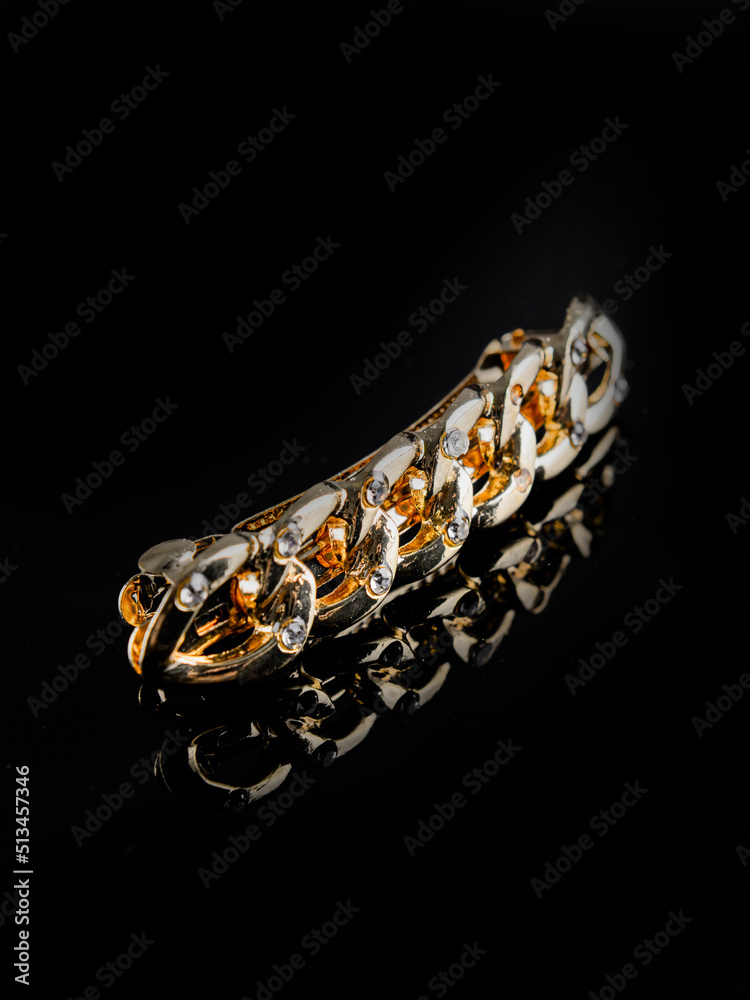 hair clip for women shiny on a black background hair clip for women shiny on a black background