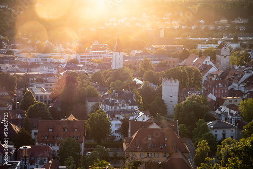 Photos Ravensburg, Germany: Aerial cityscape during spring sunset