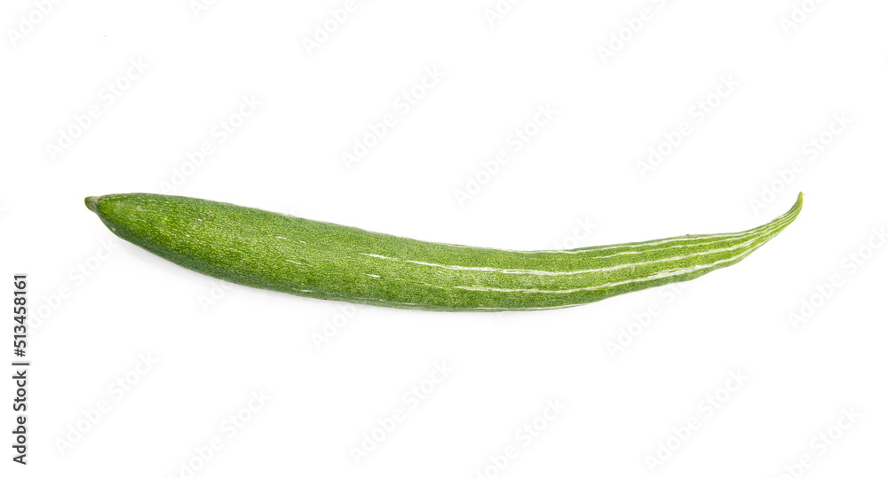 single Snake gourd isolated on white background. single Snake gourd isolated on white background.