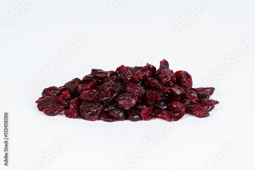 Dried cranberries isolated on white background
