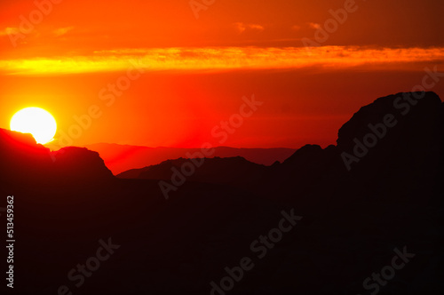 Sunset at Wadi Musa  Jordan