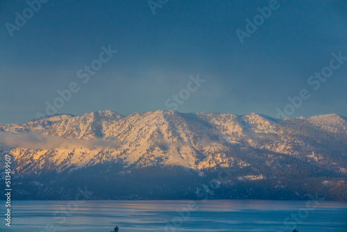 Winter landscape in Tahoe Lake  United States Of America