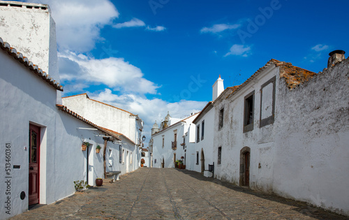 Portugal typical street and blue sky