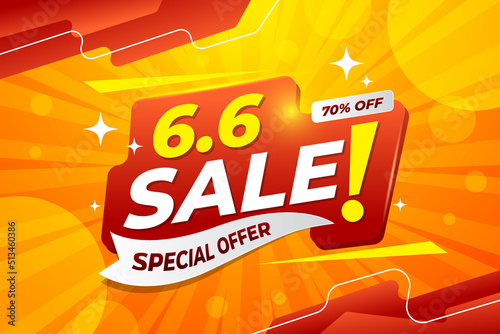 6 6 Sale Banner Promotion Template