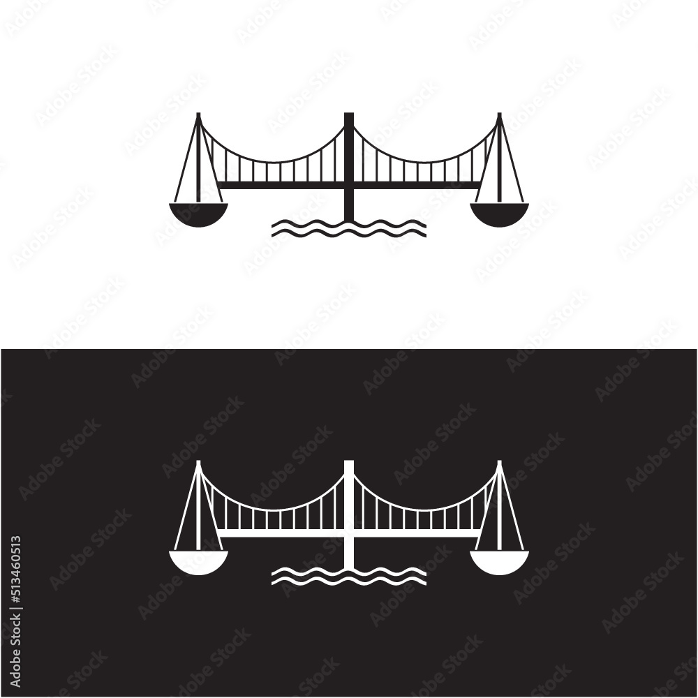 Obraz premium vector golden gate bridge lawyer