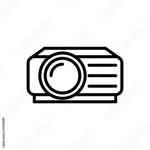 projector icon flat style trendy stylist simple