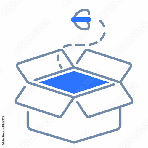 box empty state single isolated icon with outline style