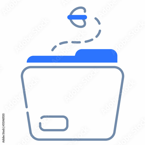 folder empty state single isolated icon with outline style
