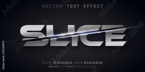 Editable text effect style slice concept