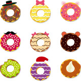 Set of Cute Donuts