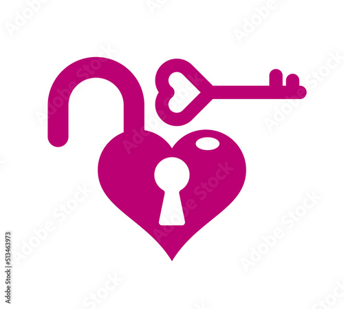 Heart shaped padlock vector...