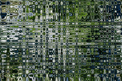 Abstract zigzag pattern with waves. Artistic image processing created by photo of first snow in winter garden. Beautiful multicolor pattern for any decor or design in cristmas tones. Background image