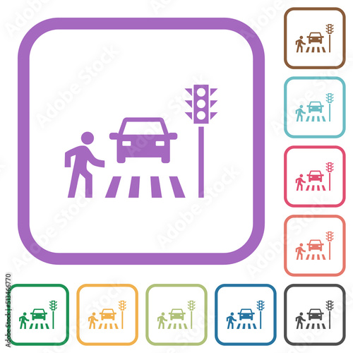 Pedestrian crossing simple icons photo