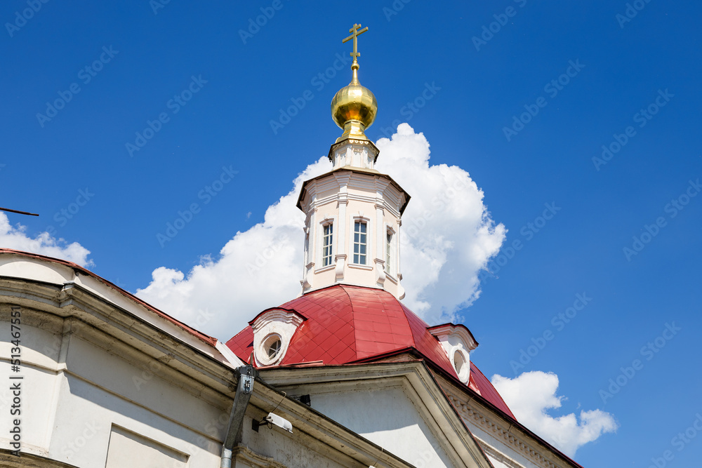 top of Church of the Resurrection of the Word on Cathedral (Sobornaya) Square of Kolomna Kremlin in Old Kolomna city on sunny summer day top of Church of the Resurrection of the Word on Cathedral (Sobornaya) Square of Kolomna Kremlin in Old Kolomna city on sunny summer day