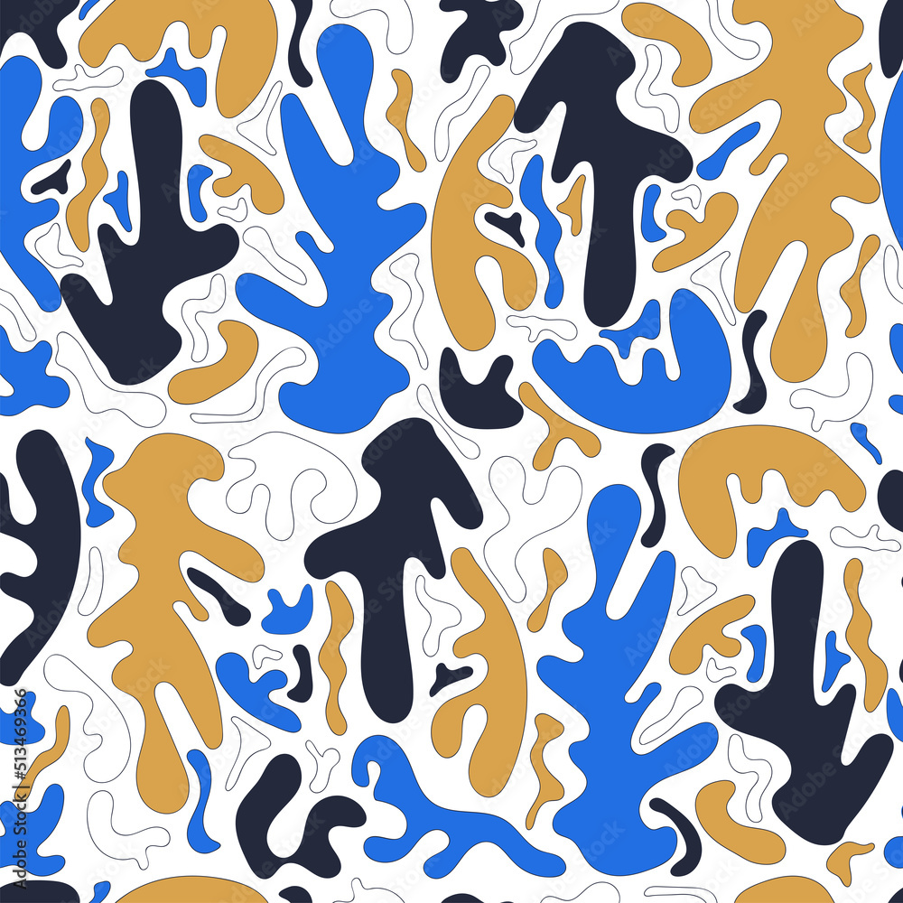 Seamless vector pattern of abstract shapes Seamless vector pattern of abstract shapes