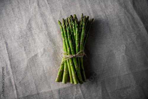 Bunch of fresh green asparagus.
Delicious green asparagus image.