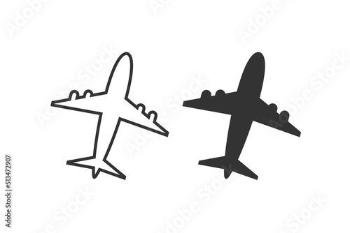 Air plane icon. Aircraft symbol. Sign aeroplane vector.