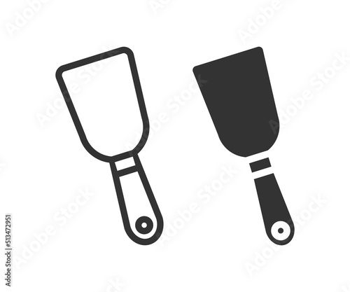 Scraper icon. Construction tool symbol. Sign putty knife vector.