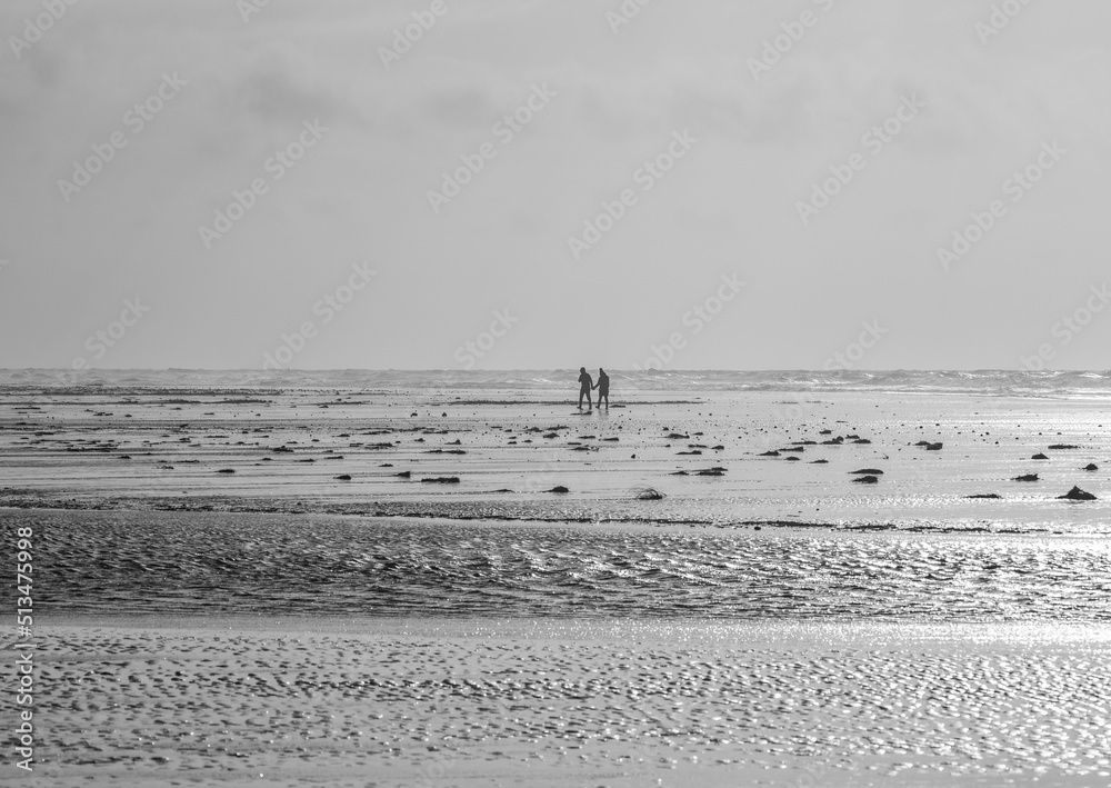 North Sea landscape in Sankt Peter-Ording, Germany. North Sea landscape in Sankt Peter-Ording, Germany.