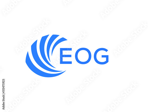 EOG Flat accounting logo design on white background. EOG creative initials Growth graph letter logo concept. EOG business finance logo design.
 photo