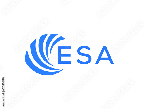 ESA Flat accounting logo design on white background. ESA creative initials Growth graph letter logo concept. ESA business finance logo design.
